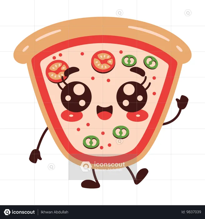 Pizza fofa  Ilustração