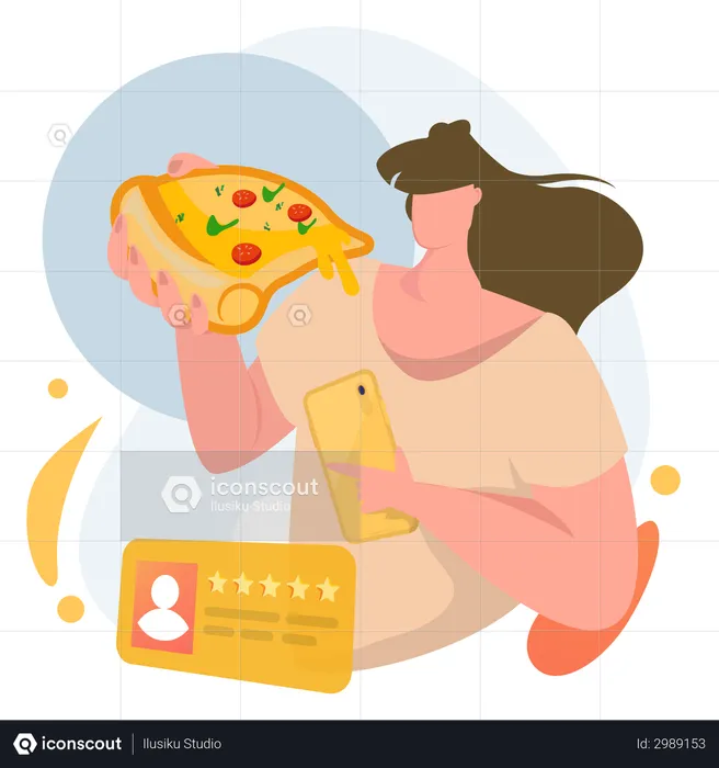 Pizza food reviews  Illustration