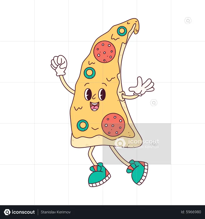 Pizza Hopping  Illustration