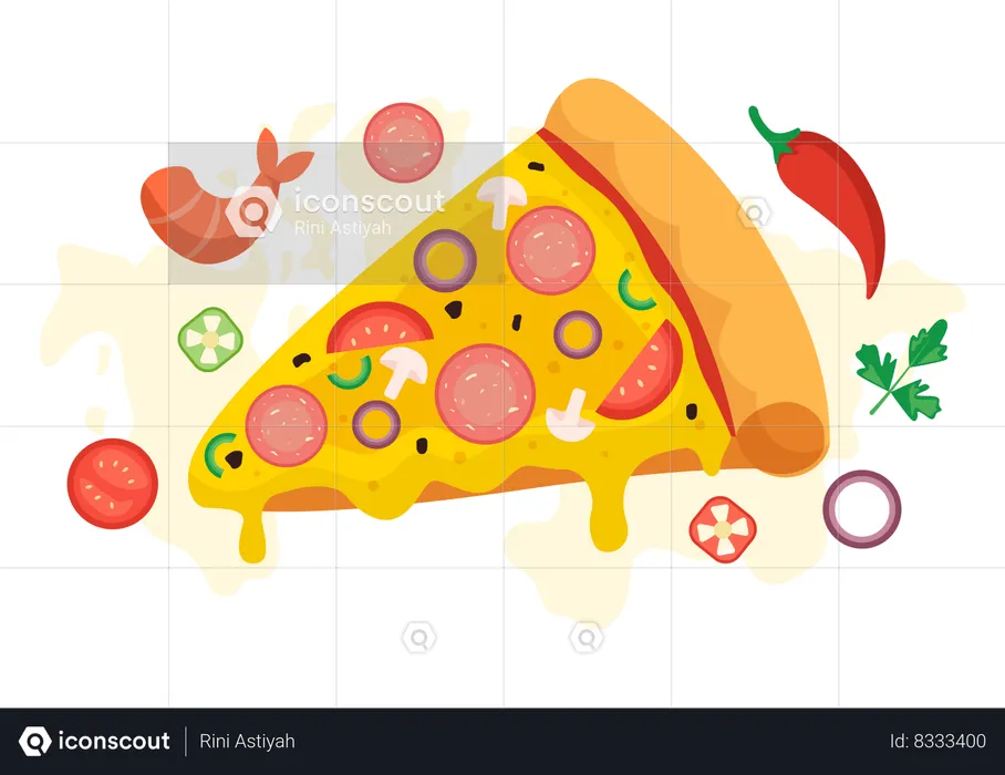 Pizza Lovers Day  Illustration