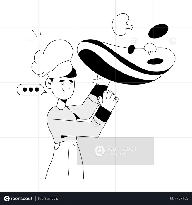 Pizza Preparation  Illustration