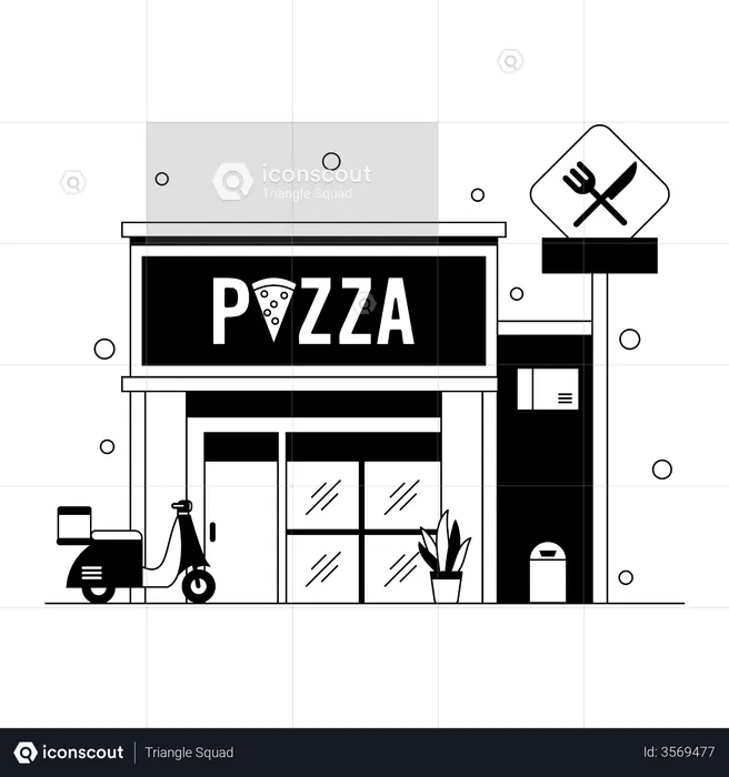 Pizza shop  Illustration