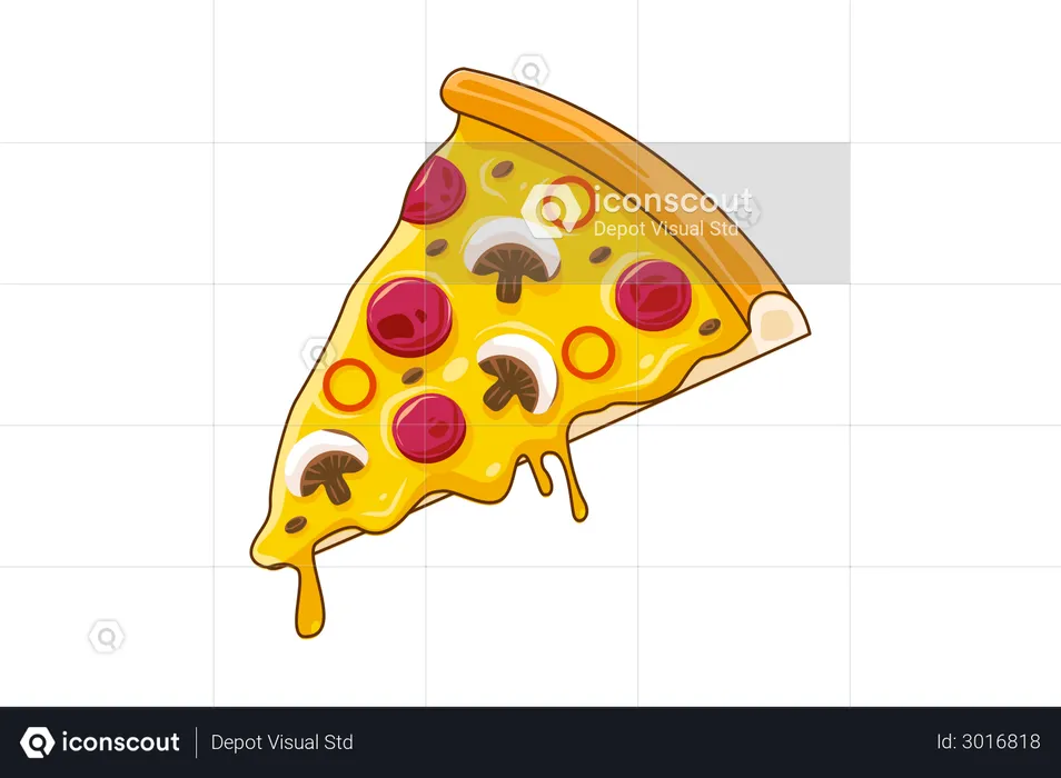 Pizza Slice  Illustration