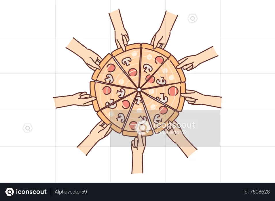 Pizza slice  Illustration
