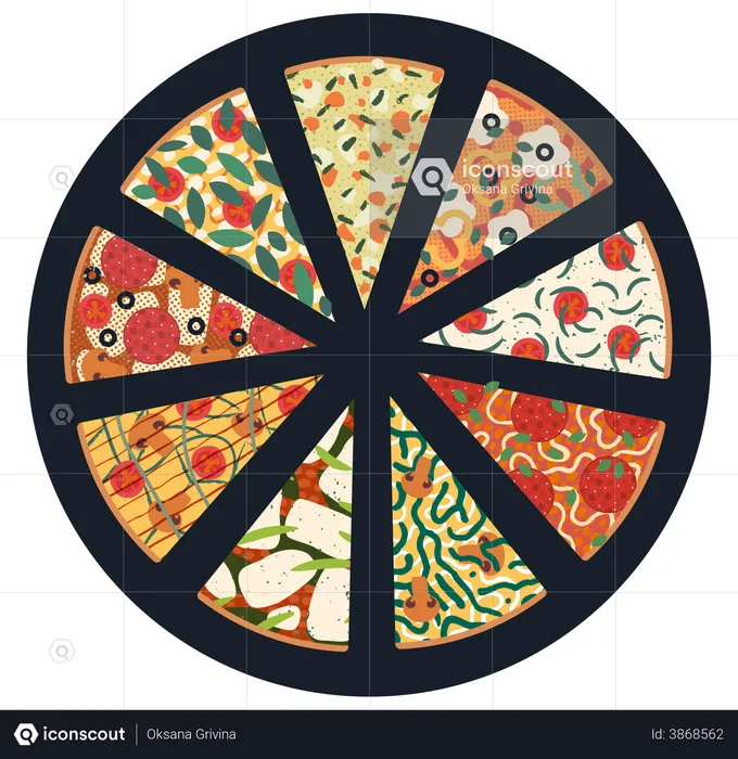 Pizza Slices  Illustration