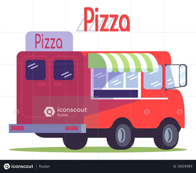 Pizza Truck  Illustration