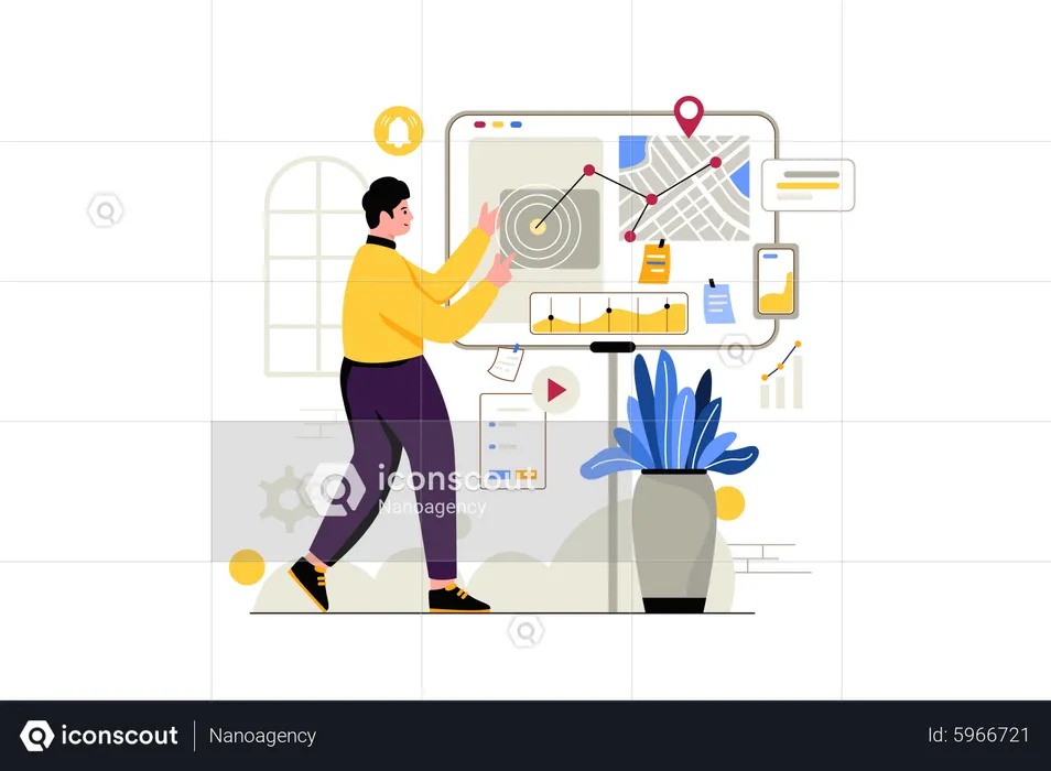 Plan d'implantation des entreprises  Illustration