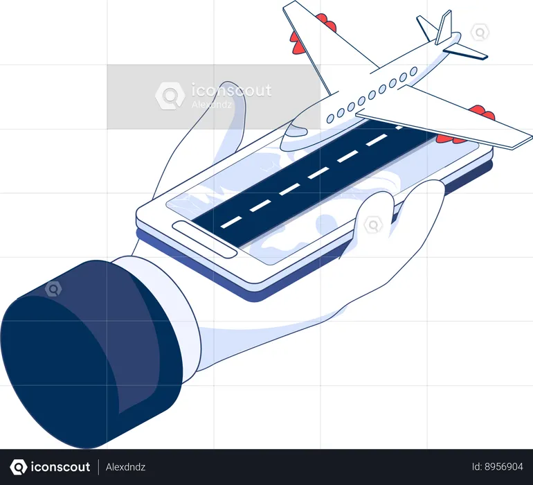 Plane landing  Illustration