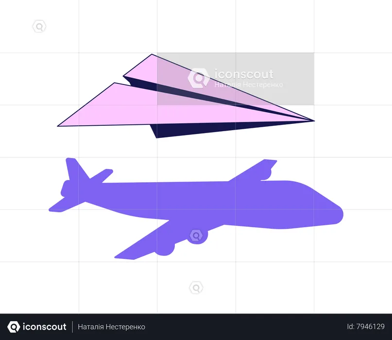 Plane shadow  Illustration