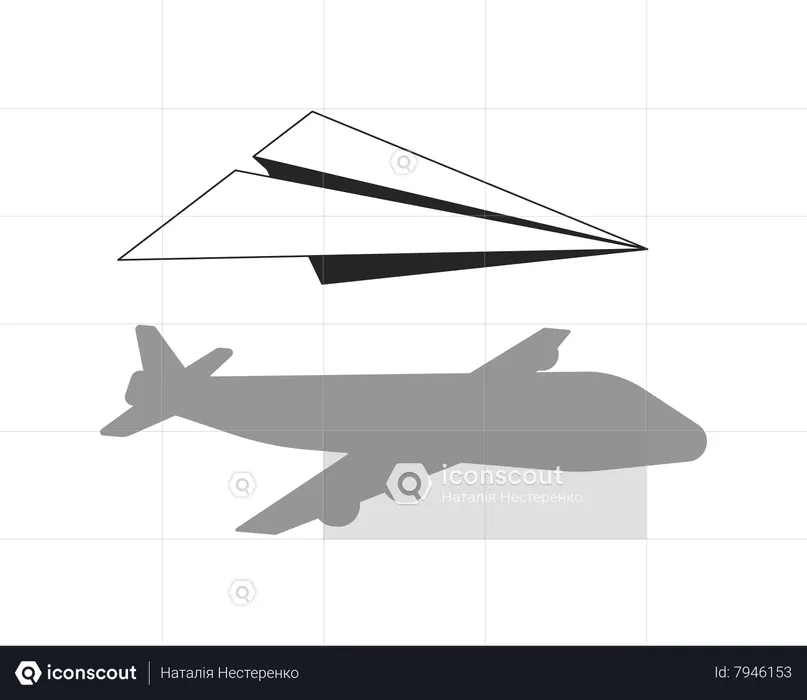 Plane shadow  Illustration