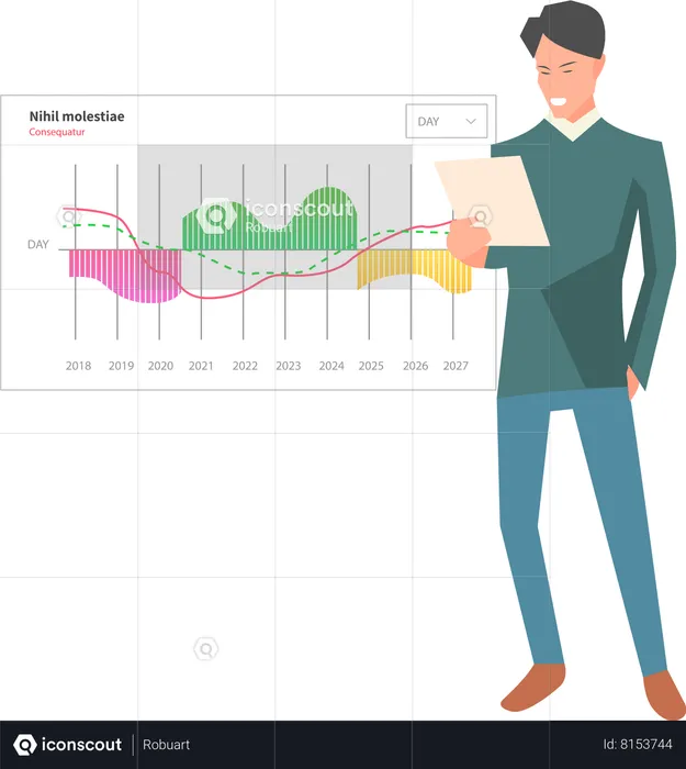 O planejador de investimentos está aconselhando o empresário  Ilustração