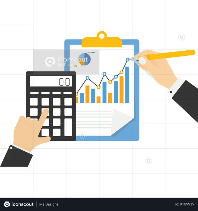 Planejamento orçamentário e análise financeira  Ilustração