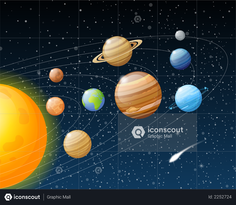 Best Premium Planets Solar System Illustration download in PNG & Vector ...