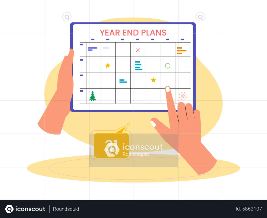 Planificación de fin de año  Ilustración
