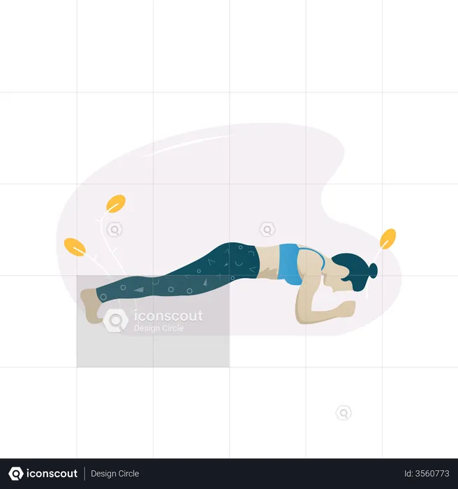 Plank exercise  Illustration