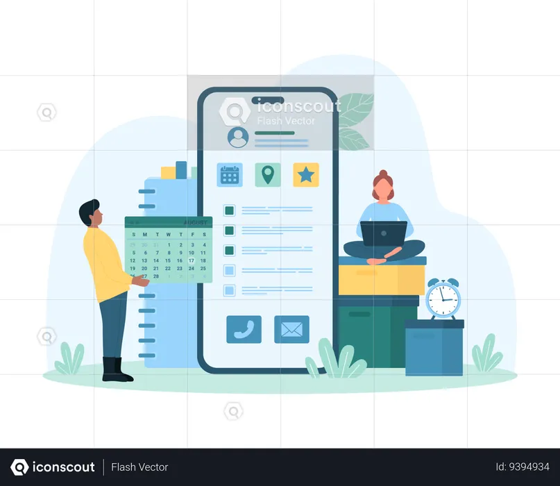 Planning business tasks  Illustration