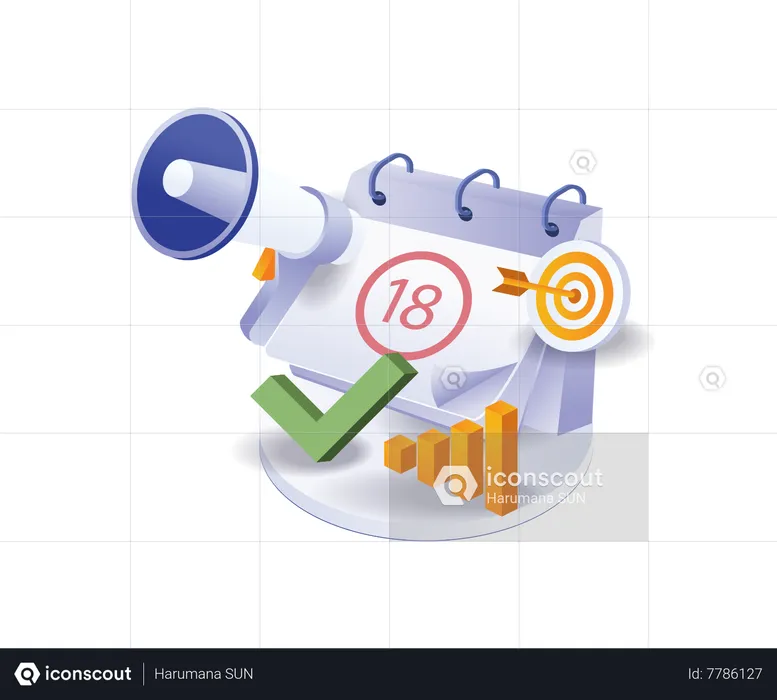 Plano de metas de desenvolvimento de negócios  Ilustração