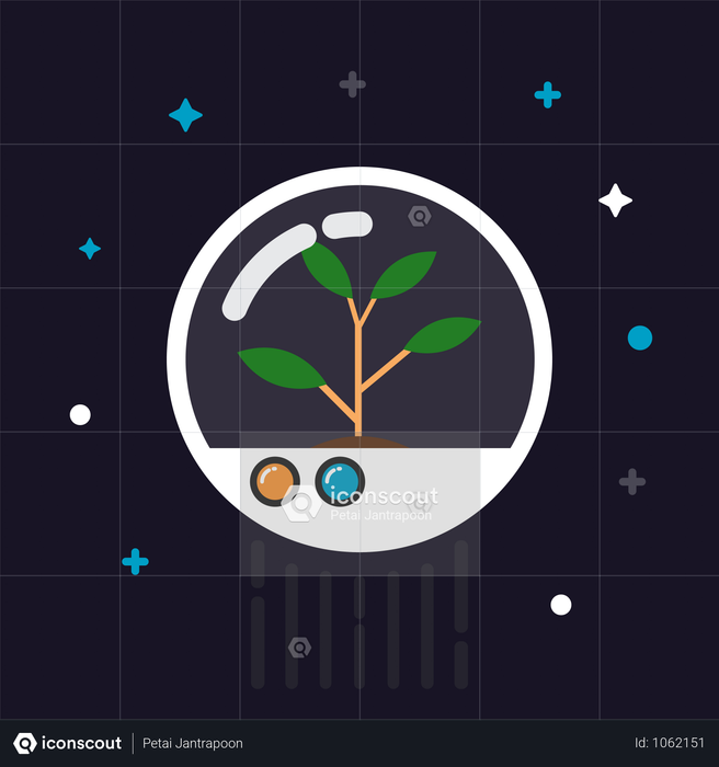 Plant In Capsule Illustration