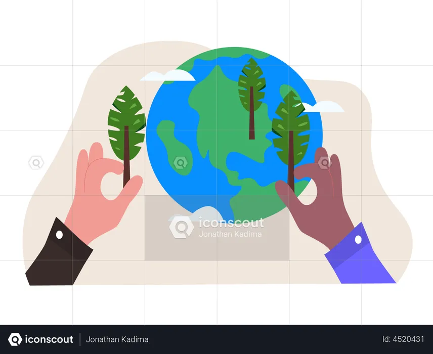 Plant trees  Illustration