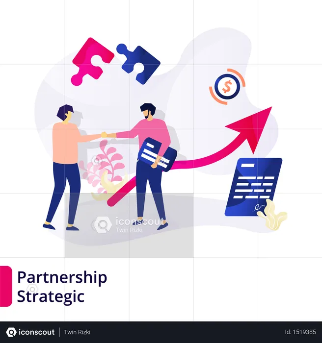 Plantillas de diseño de páginas web para Partnership Strategic  Ilustración