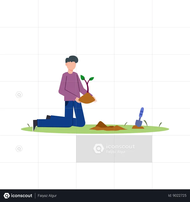 Planting Plants  Illustration