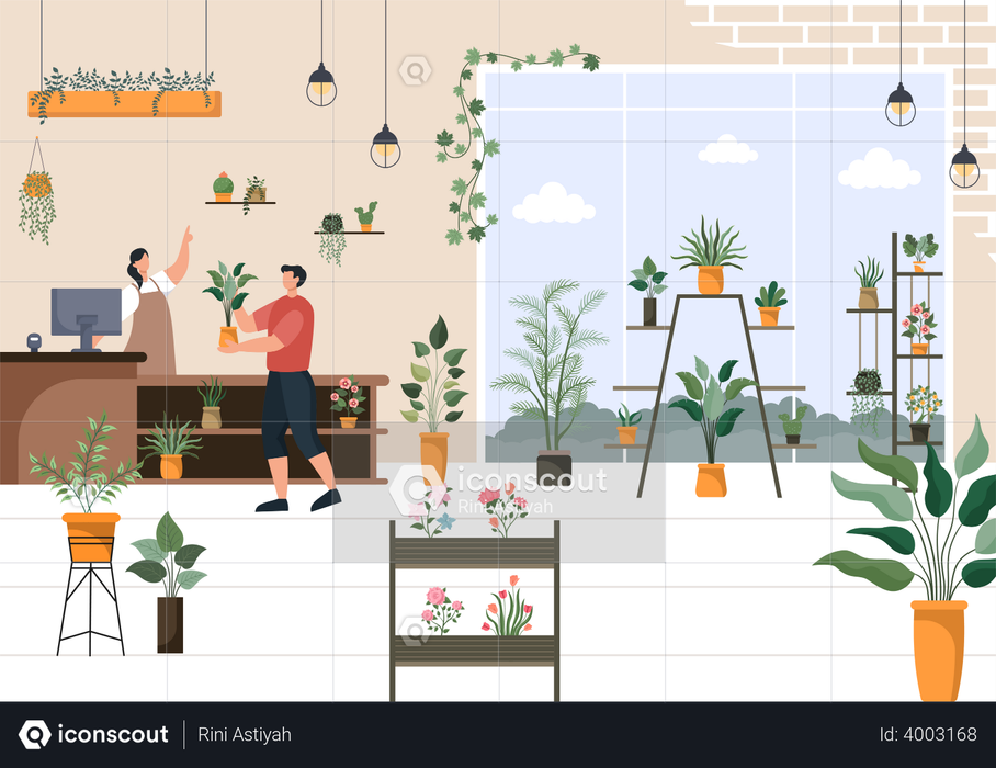 Plants Shop Illustration