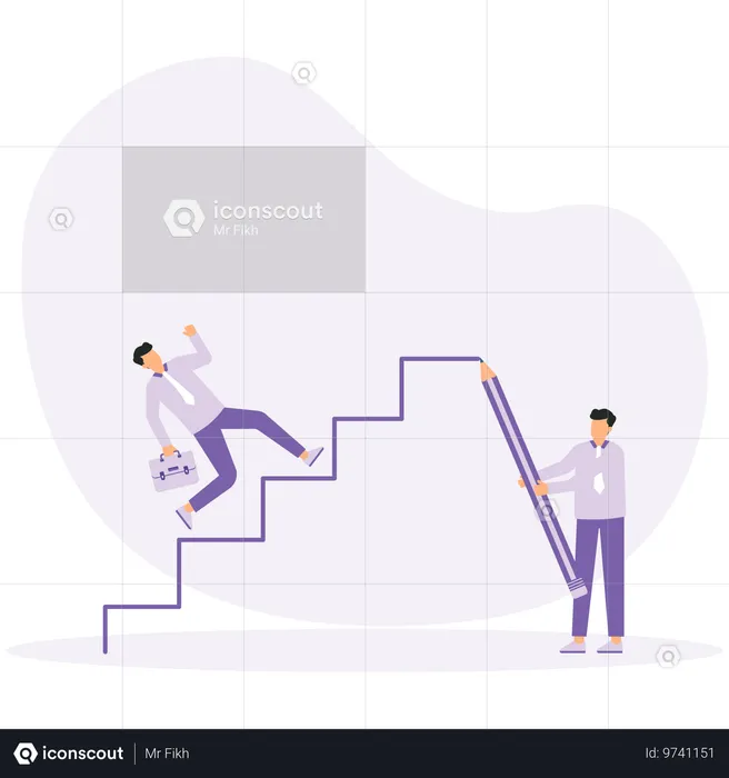 Planung zur Selbstverbesserung und Führungsmotivation  Illustration