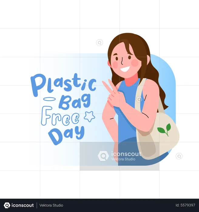 Plastic Bag Free Day  Illustration