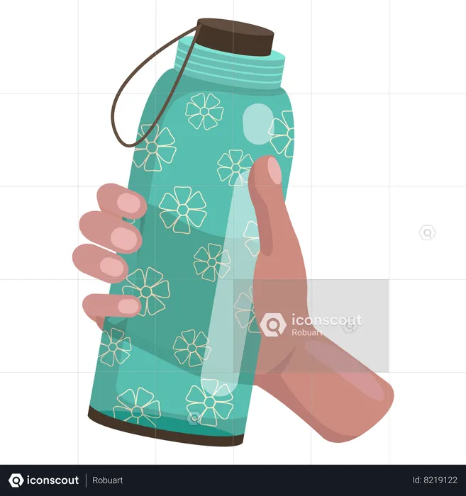 Plastic reusable bottle for water  Illustration