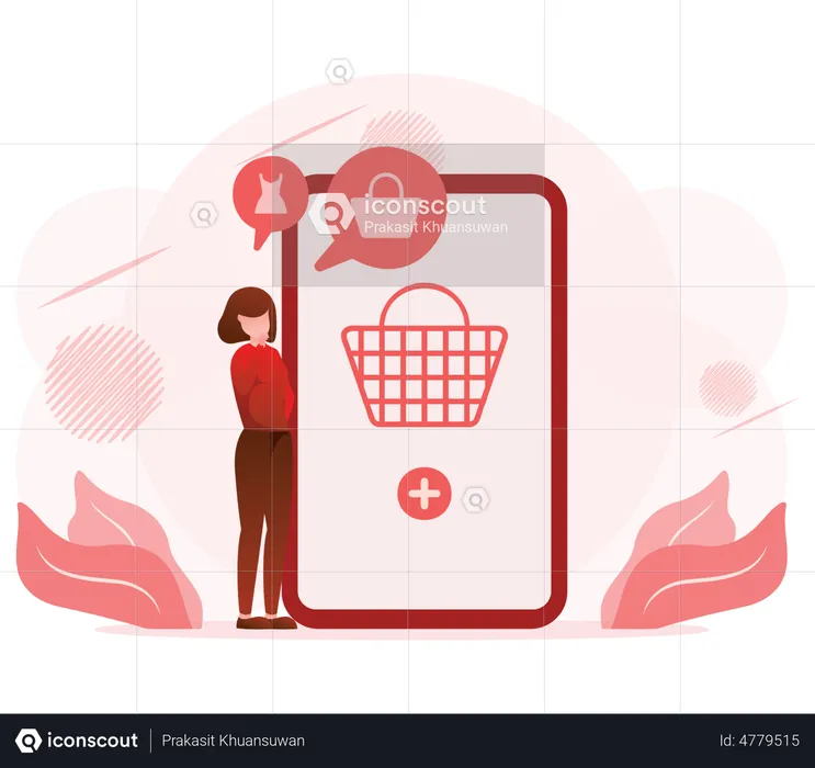 Plataforma de compras on-line  Ilustração