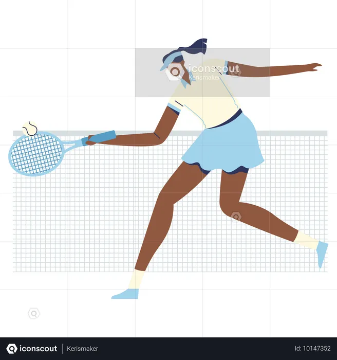 Player Drops Tennis  Shot  Illustration