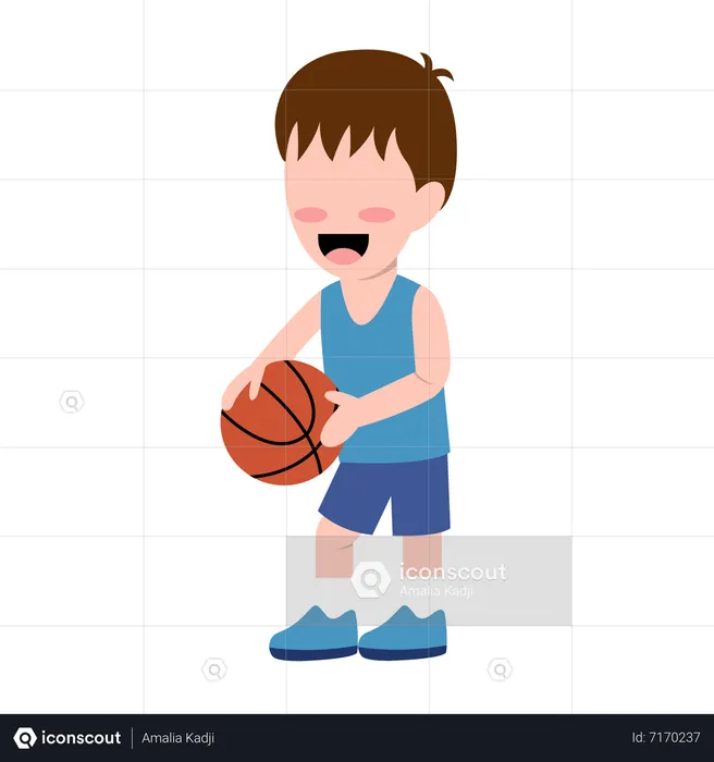 Playing Basketball  Illustration