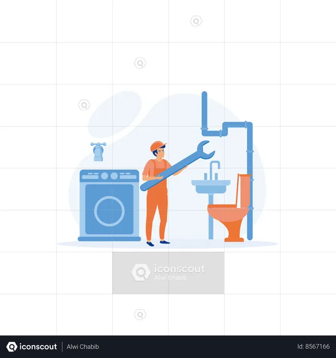 Plumber services  Illustration