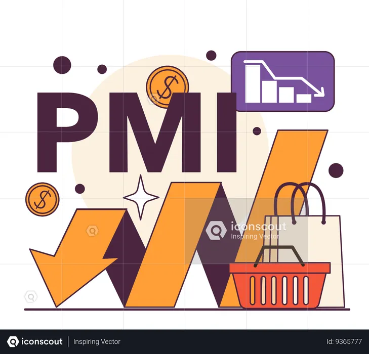 PMI decline as a recession indicator  Illustration