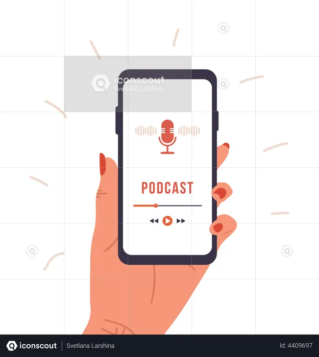 Podcast app  Illustration