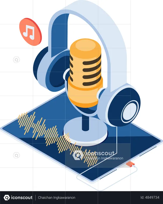 Podcast app  Illustration