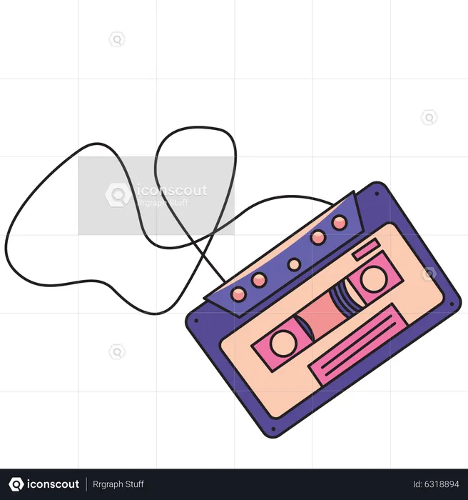 Cassette de podcast  Illustration