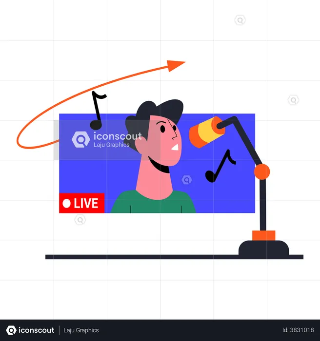 Concert de musique live en podcast  Illustration