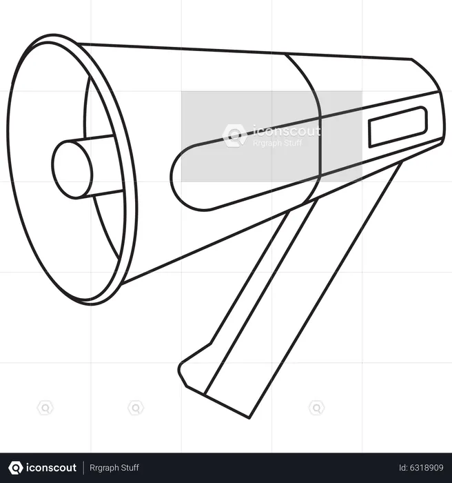 Megafone de podcast  Ilustração