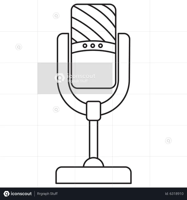 Micrófono para podcasts  Ilustración