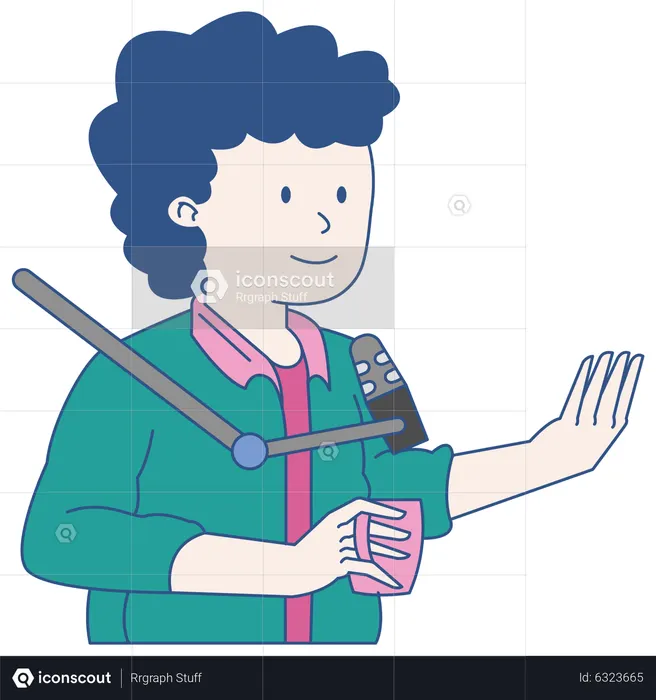 Podcast People Speaker on podcast  Illustration