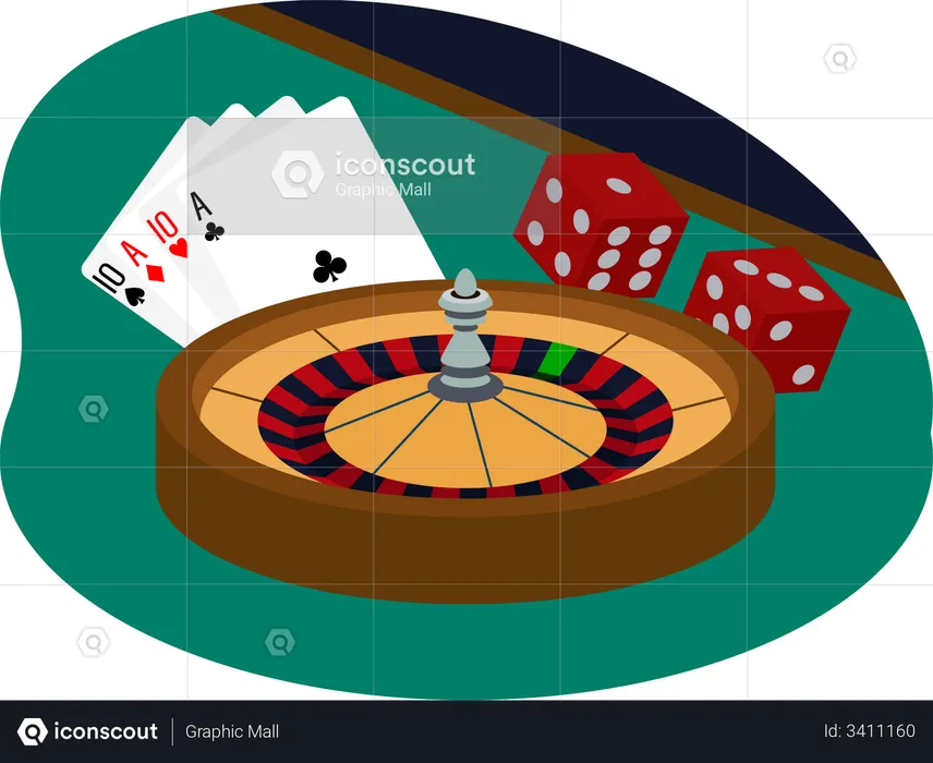 Poker Game  Illustration
