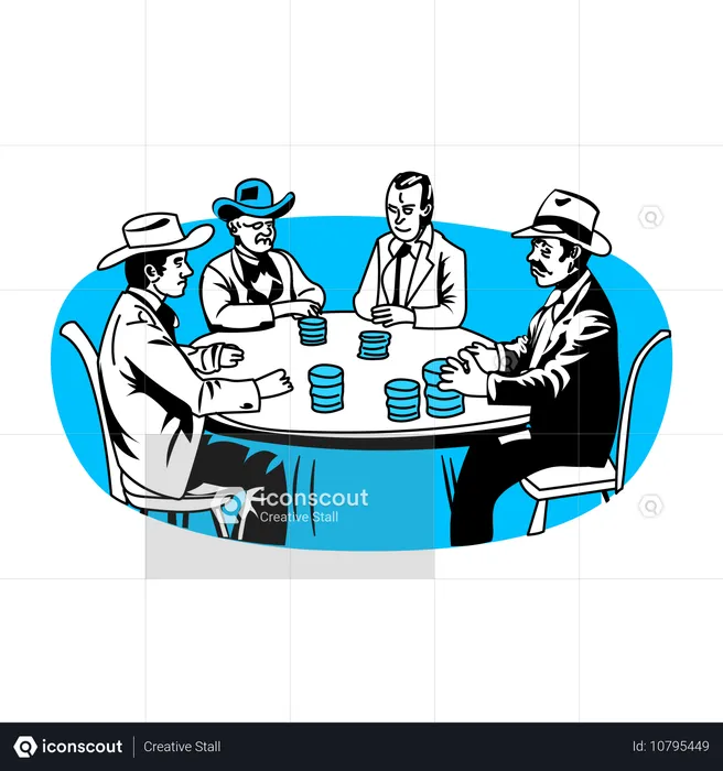 Poker Table  Illustration