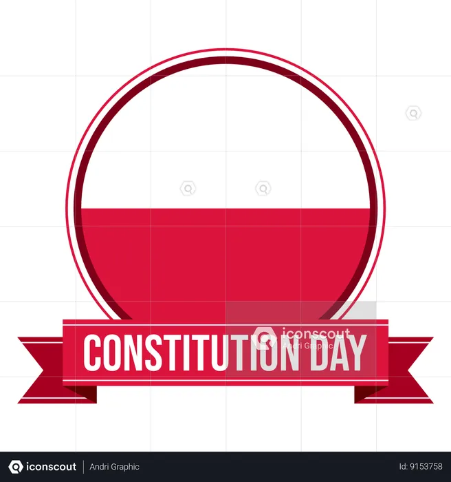 Poland constitution day  Illustration