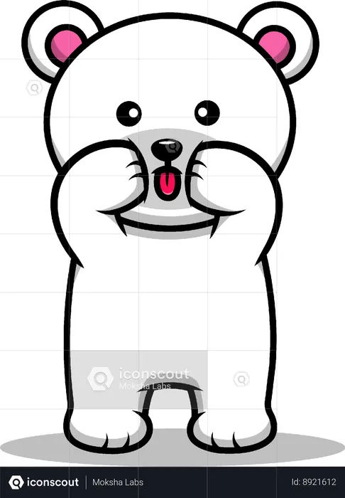 Polar Bear Annoying  Illustration