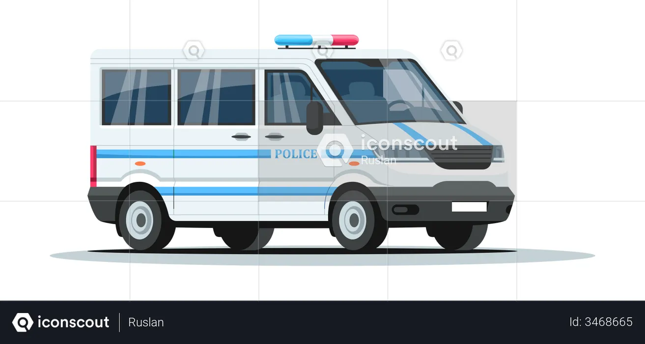 Police armored truck  Illustration