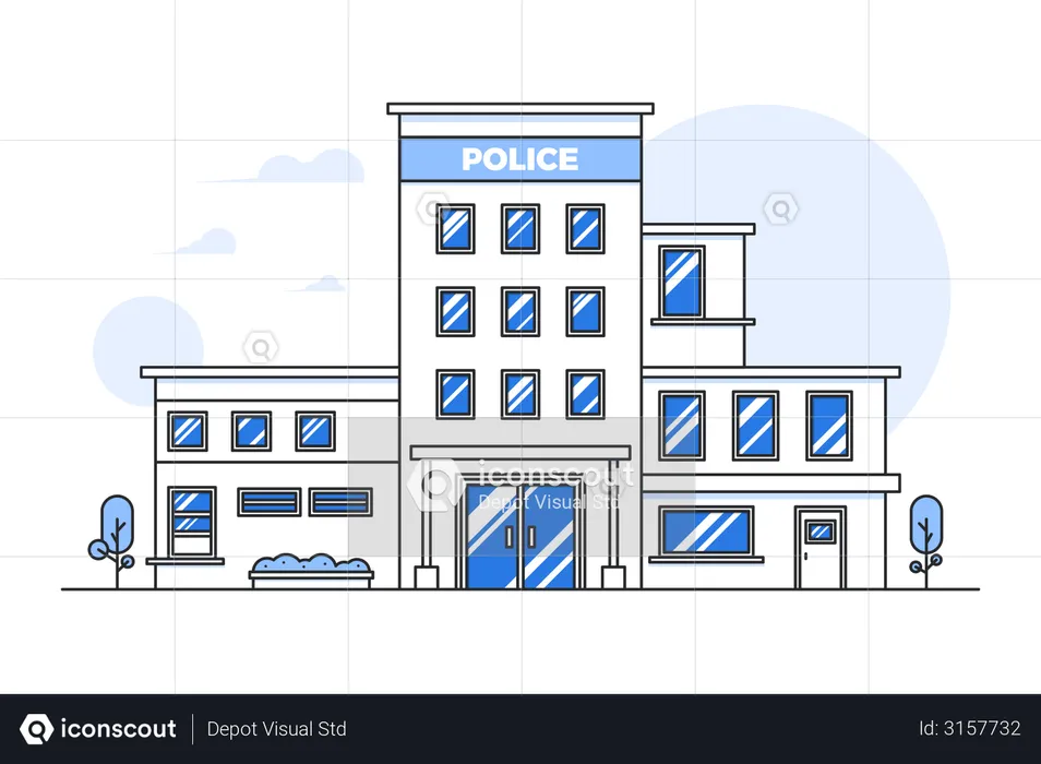 Police building  Illustration
