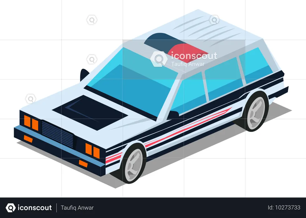 警察車両  イラスト