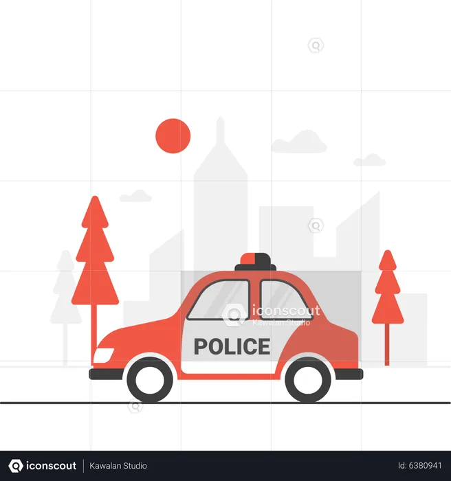 Police Car  Illustration