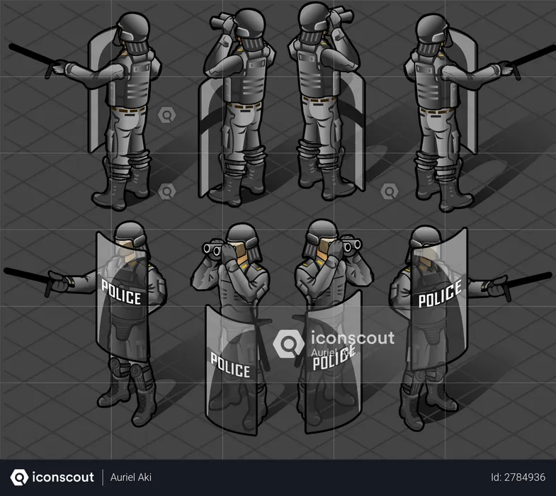 Police Force on High Alert  Illustration